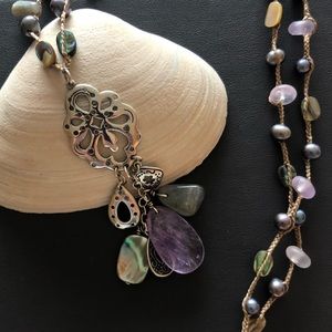 Silpada Jewelry, Silpada/ Silver / Purple Stones.
